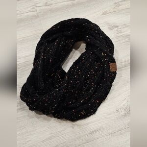 C.C Black Knit Infinity Scarf